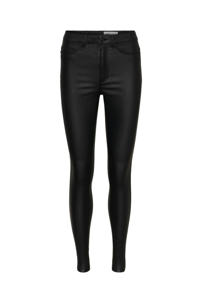 NMCALLIE HW SKINNY COATED PANTS NOO 27012746 Black